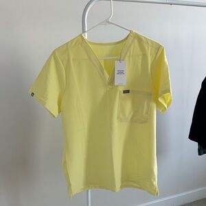 Figs Catarina Scrub Top sunlight NWT